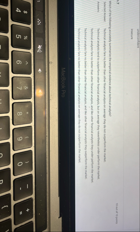 underconfident insecure 7 1 0 out of 1 0 points