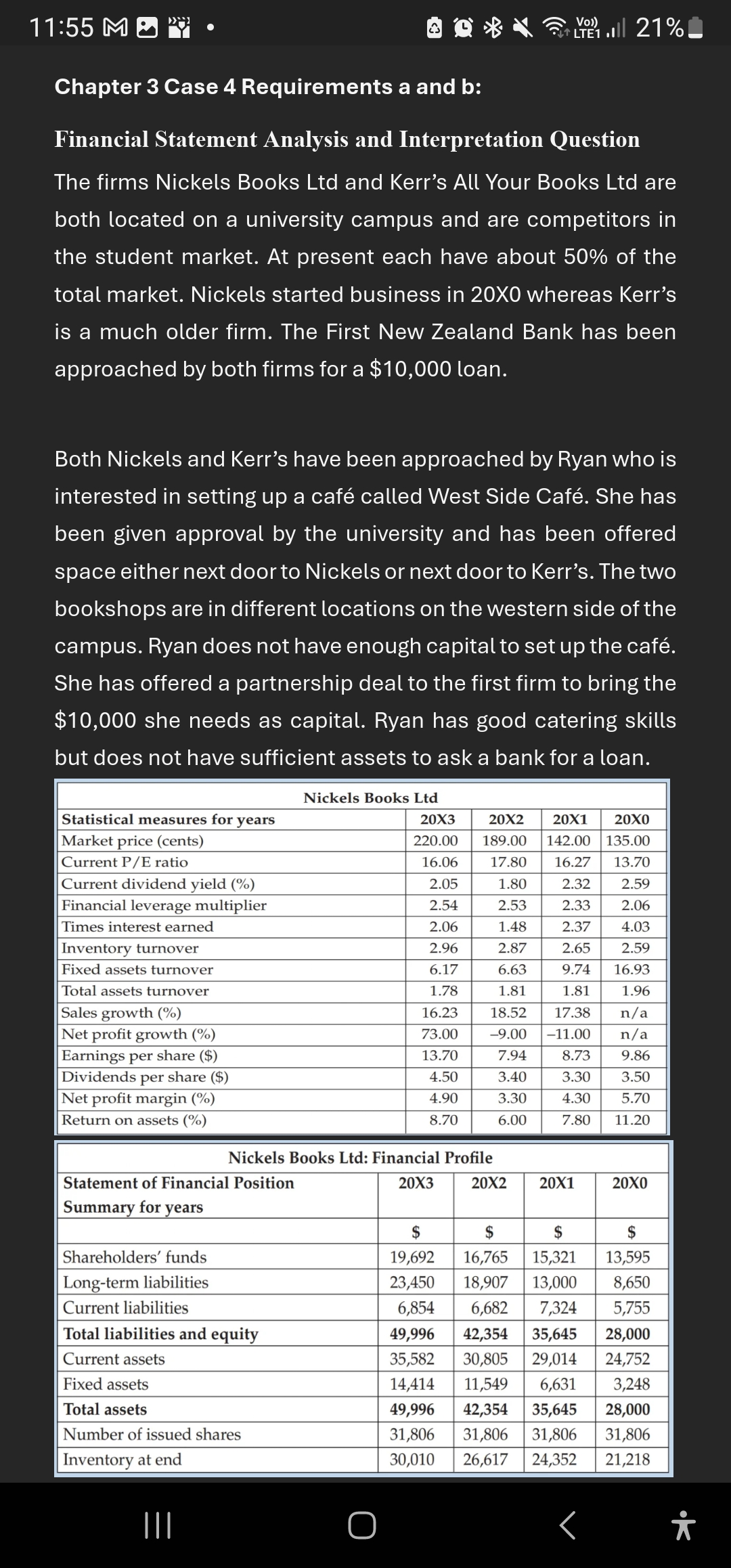 11:55 Me . GO BLET.Ill 21% Chapter 3 Case 4
