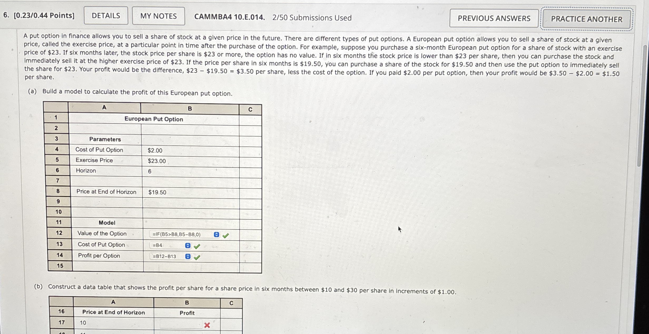 [ 0 . 2 3 / 0 . 4 4 Points ] CAMMBA 4 1 0 . E . 0