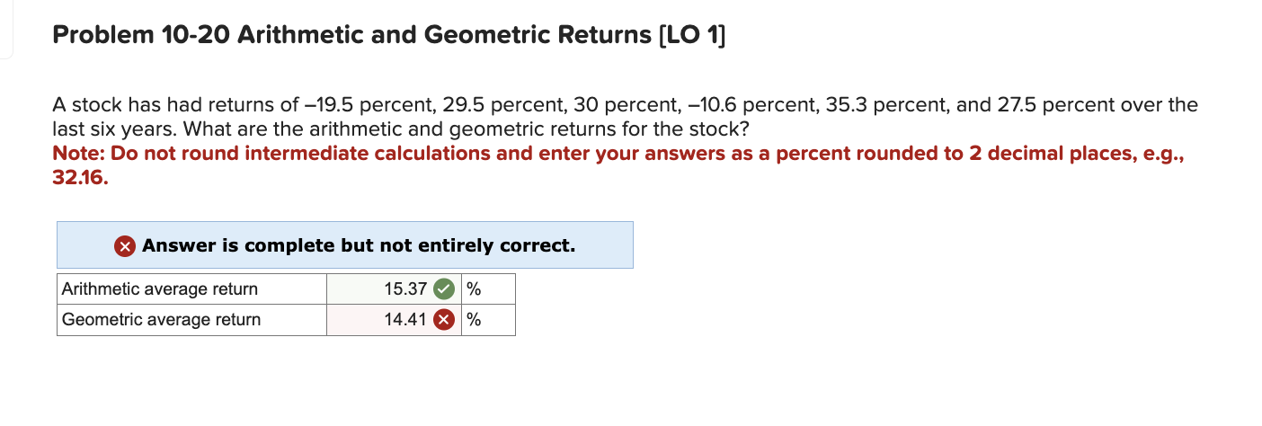 Problem 1 0 - 2 0 Arithmetic and Geometric