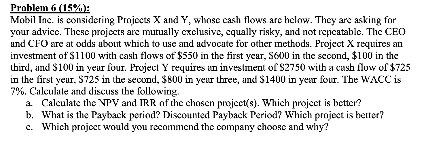 solve this finance problem and show all work,