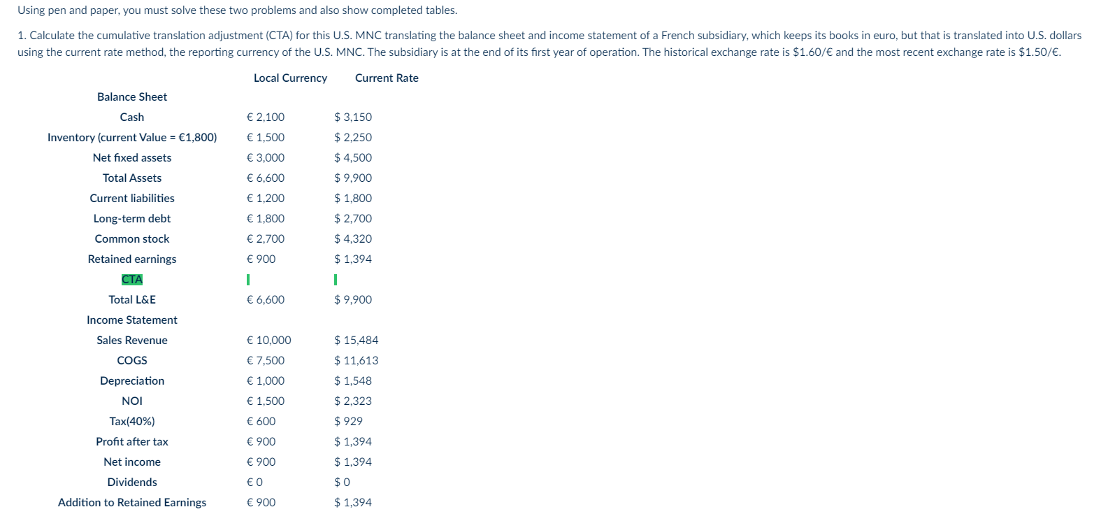 Using pen and paper, you must solve these two