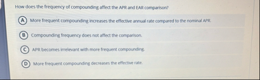 How does the frequency of compounding affect the