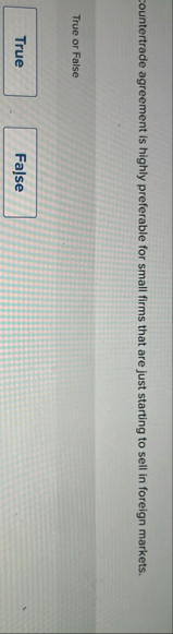 :ountertrade agreement is highly preferable for