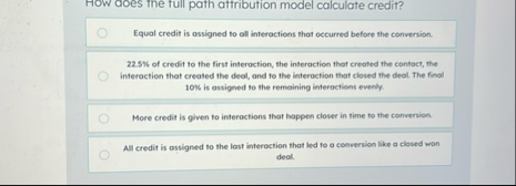 How aoes the full path affribution model