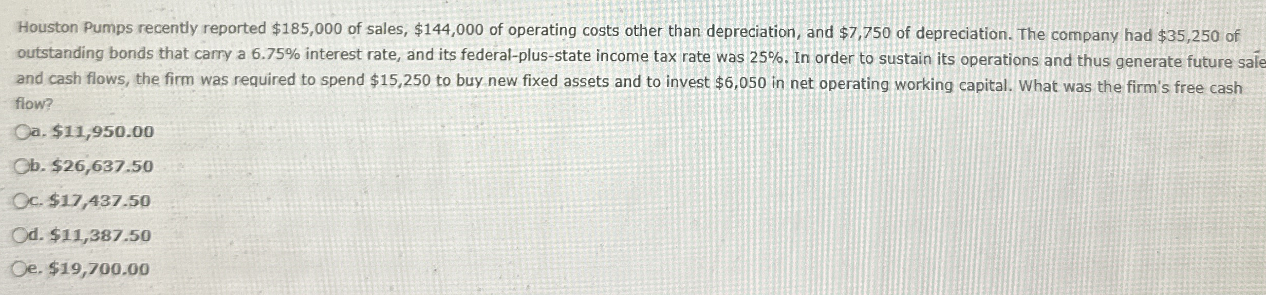 Houston Pumps recently reported $ 1 8 5 , 0 0 0
