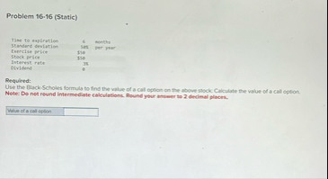 Problem 1 6 - 1 6 ( 5 tatic ) \ table [ [ Time to