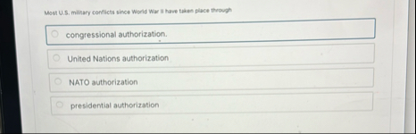 Most U . S . minary conflicts since World Wer il