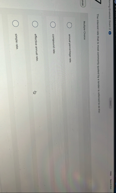 toring Enabled: Exam 2 B Wely Sene 6 sis The