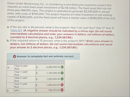 ( 2 ) Down Under Boomerang, Inc., is considering