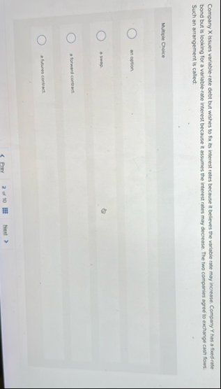 Compary x issues variable - rate debt but wishes