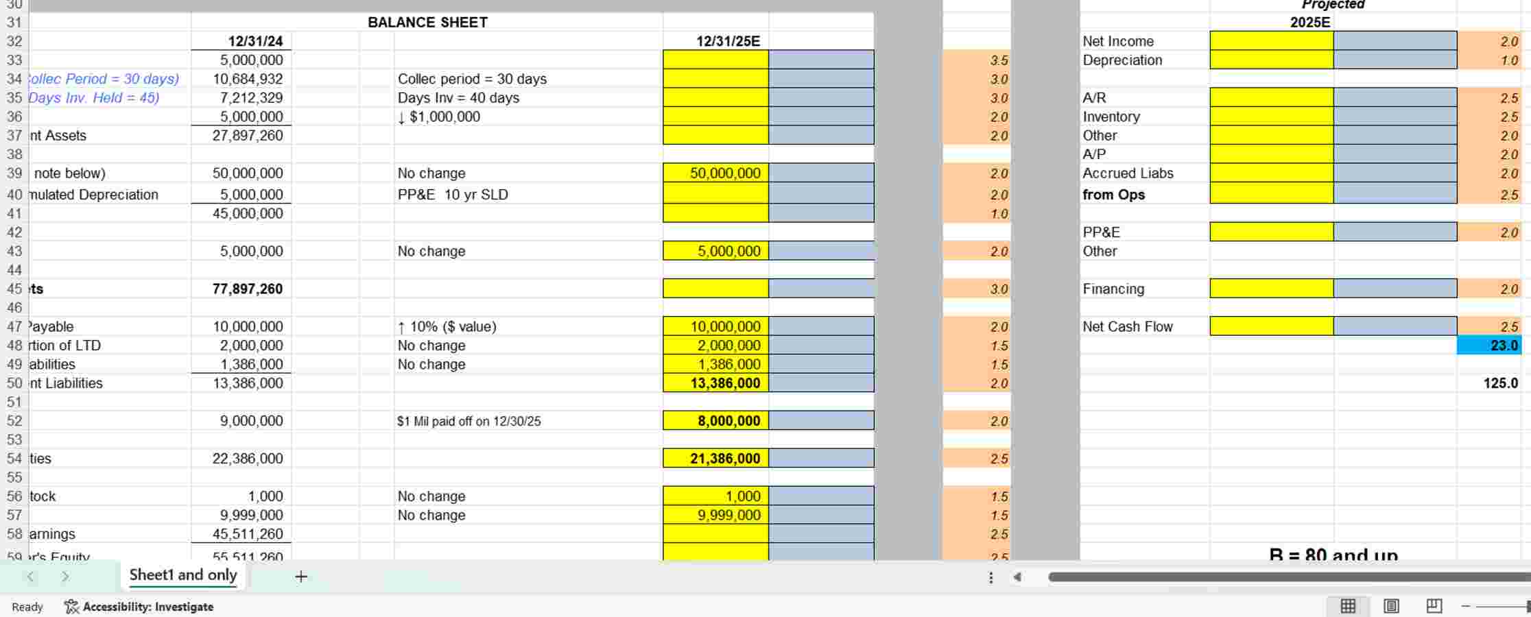 Instructions: On the Excel Spreadsheet provided