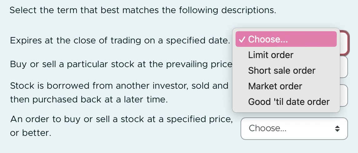 Select the term that best matches the following
