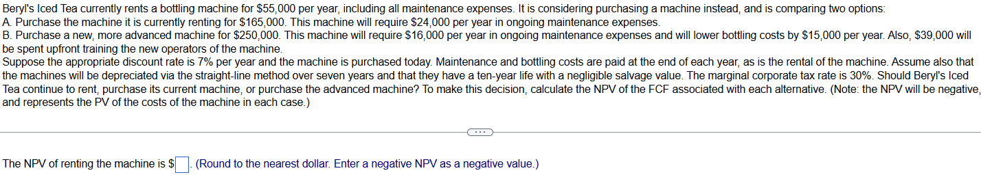 Beryl's Iced Tea currently rents a bottling