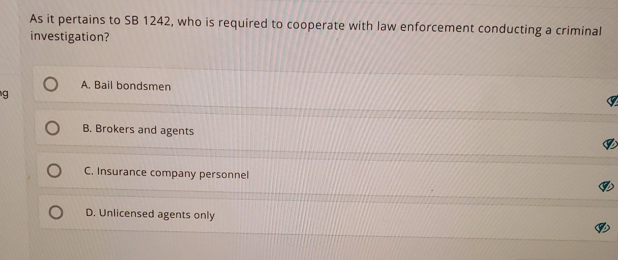 As it pertains to SB 1 2 4 2 , who is required to