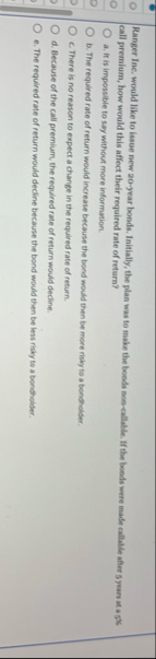 Ranger Ine. would like to issue new 2 0 - year