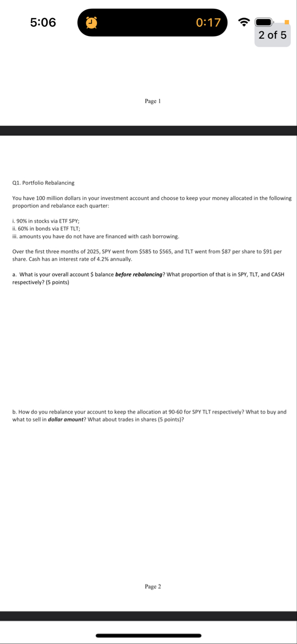 5 : 0 6 0 0 : 1 7 2 of 5 Page 1 Q 1 . Portfolio