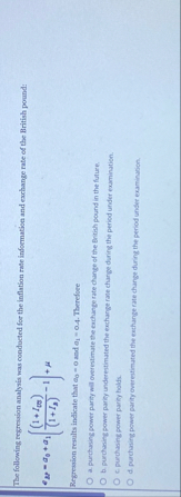 The following regrexaion analysis was conducted