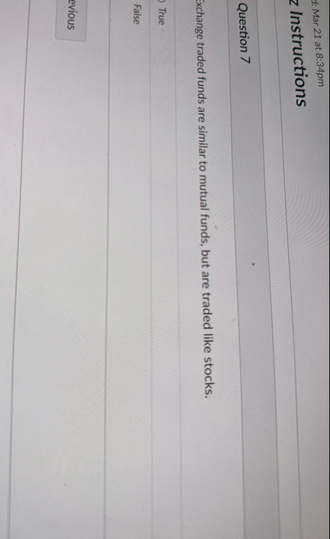 d: Mar 2 1 at 8 : 3 4 pm z Instructions Question