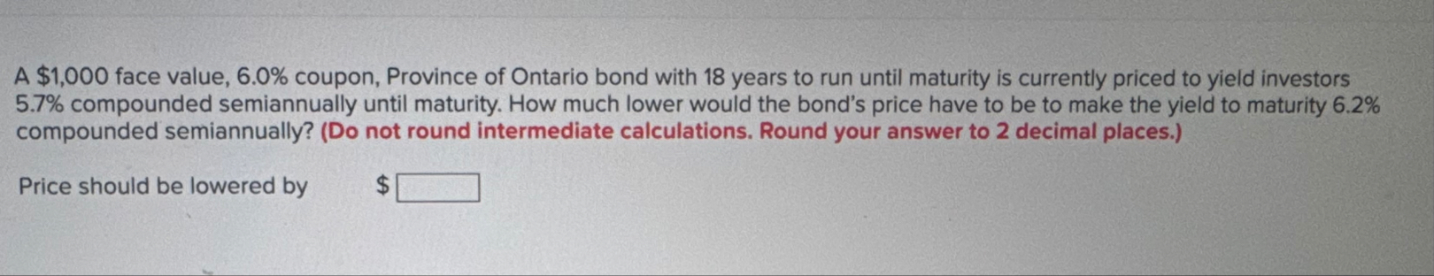 A $ 1 , 0 0 0 face value, 6 . 0 % coupon,