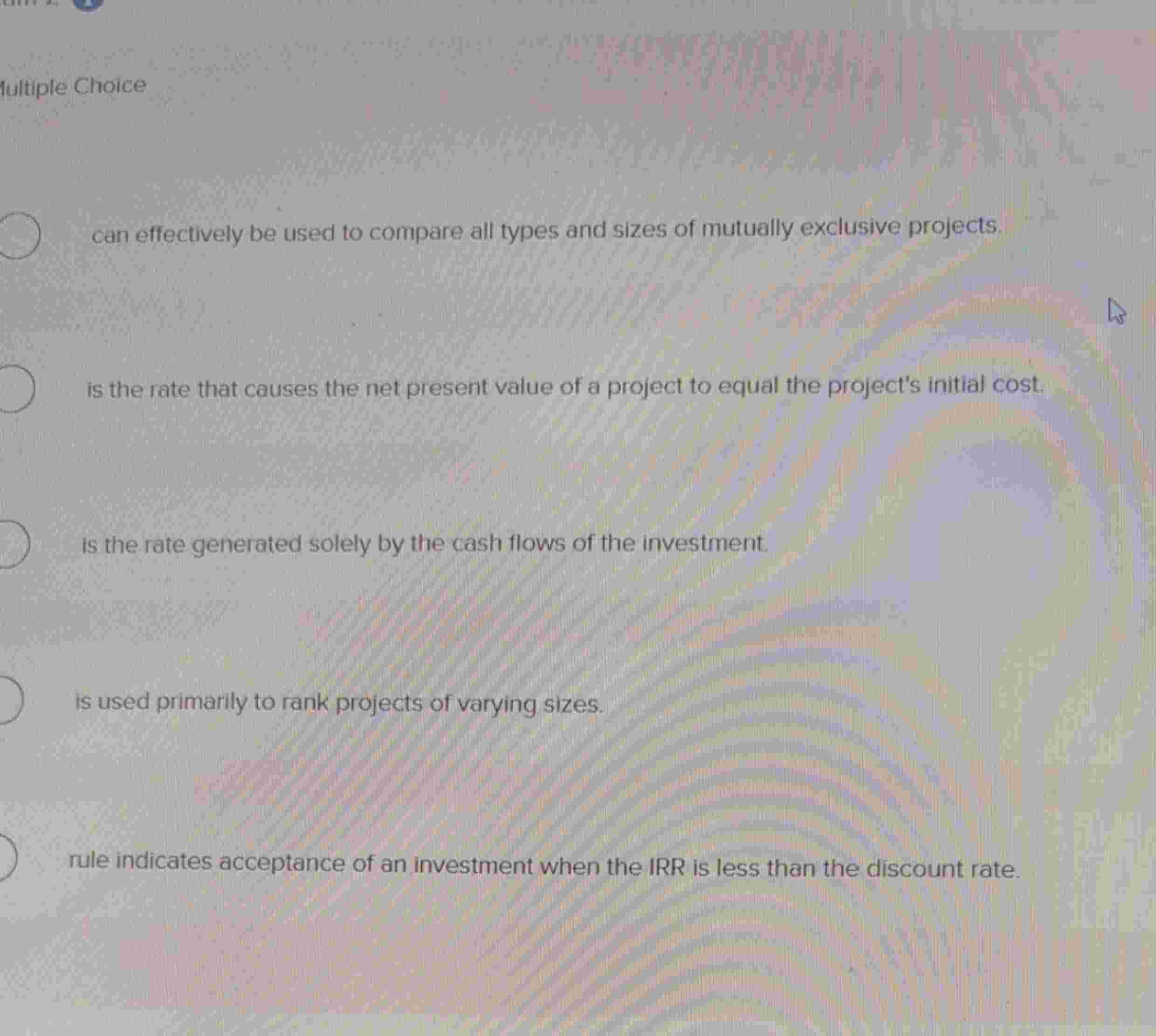 fultiple Choice can effectively be used to