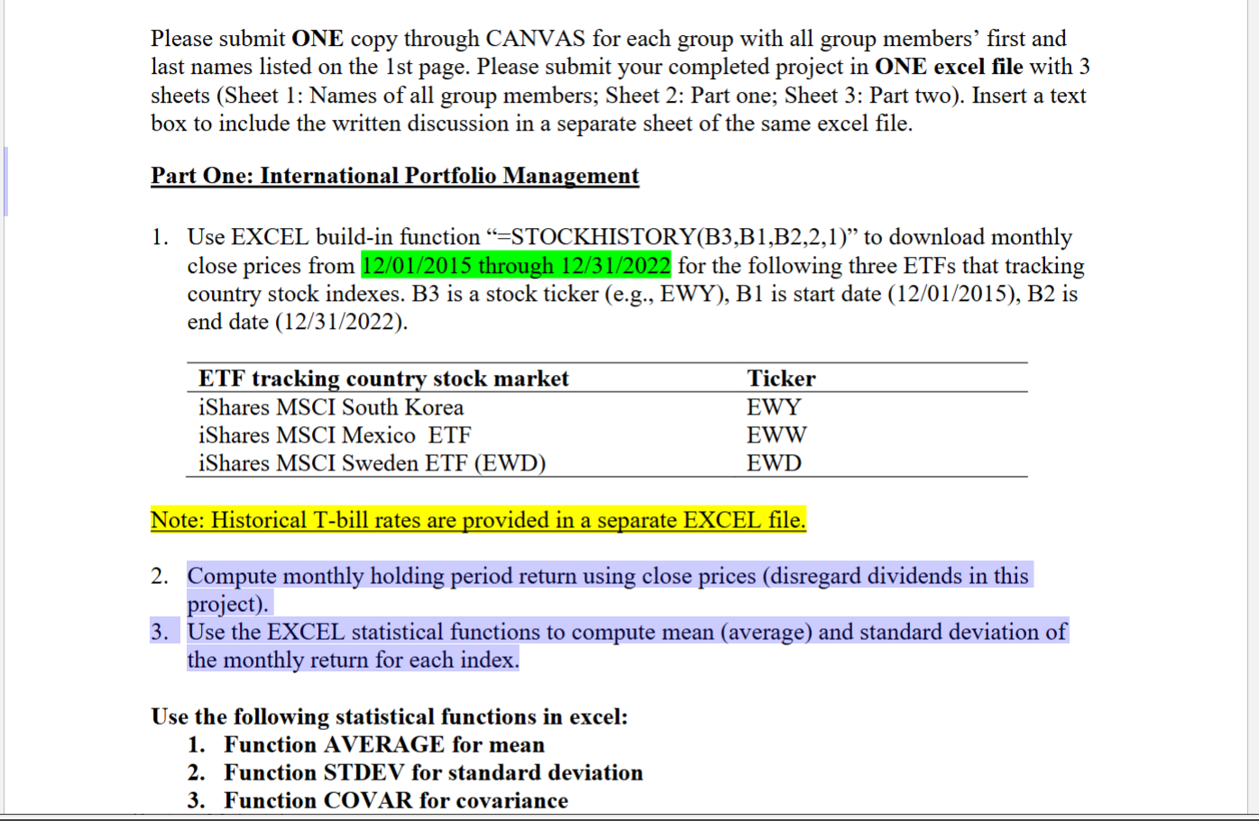 Please submit ONE copy through CANVAS for each