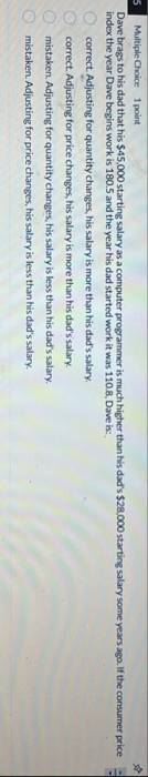 5 Multiple Choice 1 point Dave brags to his dad