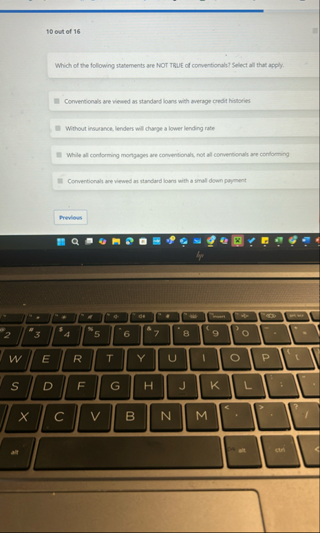 1 0 out of 1 6 Which of the following statements