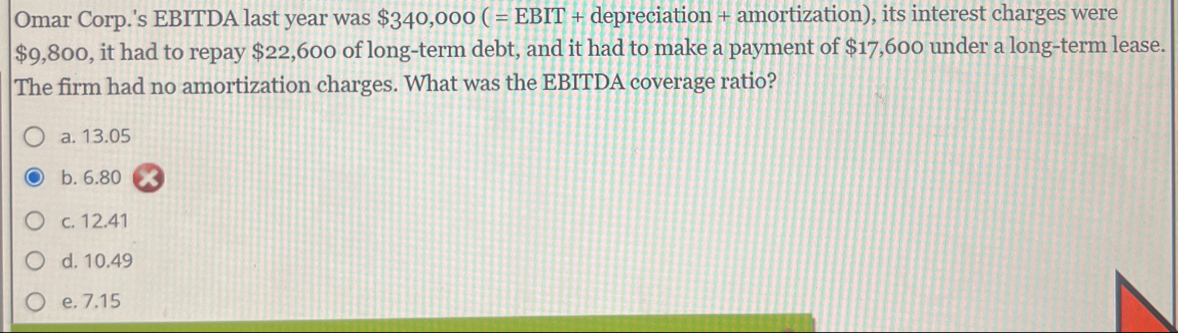 Omar Corp. ' s EBITDA last year was $ 3 4 0 , 0 0