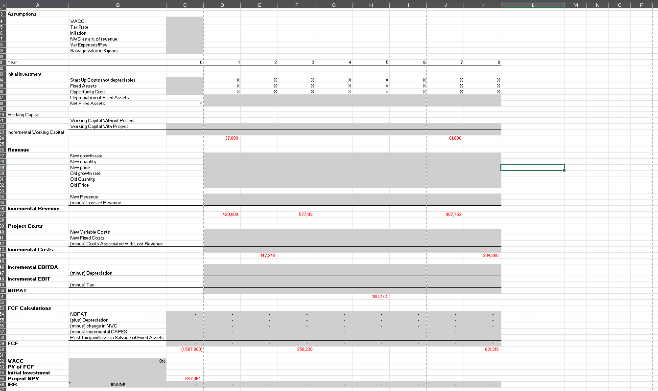 I need some help with this excel sheet problem.