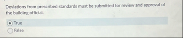 Deviations from prescribed standards must be