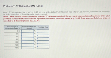 Problem 1 1 - 2 7 Analyzing a Portfolio [ LO 2 ]