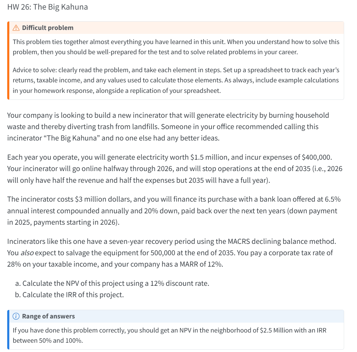 Difficult problem This problem ties together