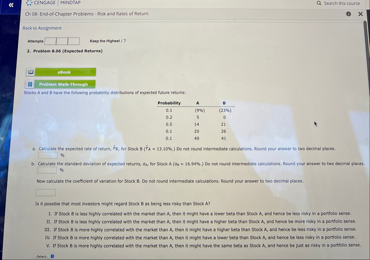 CENGAGE MINDTAP Search this course Ch 0 8 - End -