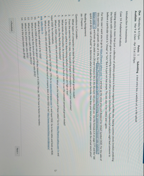 Due Monday by 4 : 1 5 pm Points 1 Submitting a