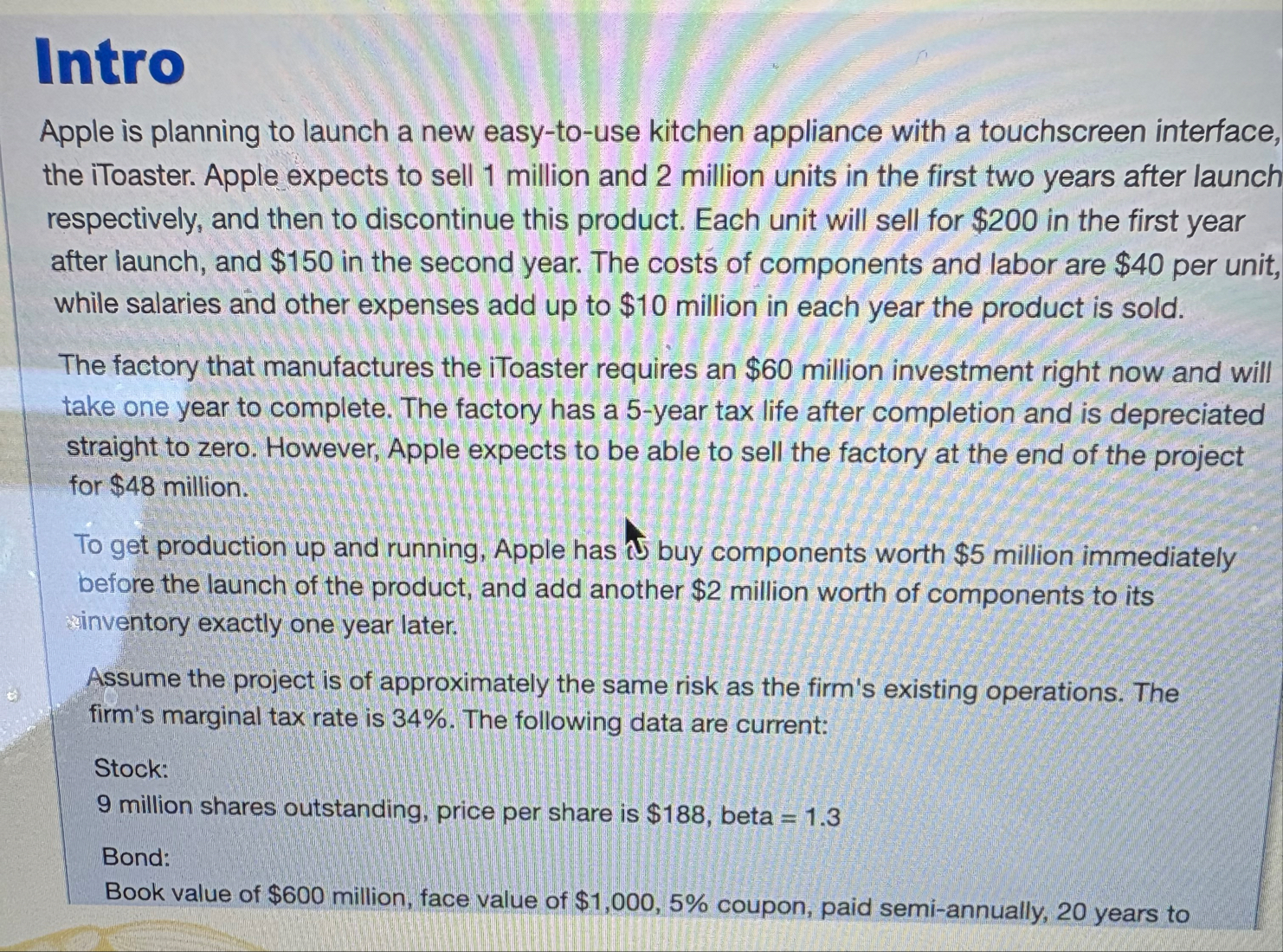 1 What is the cost of equity? 2 What is the