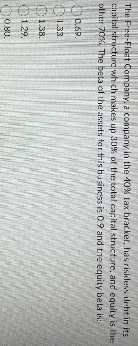 The Free - Float Company, a company in the 4 0 %