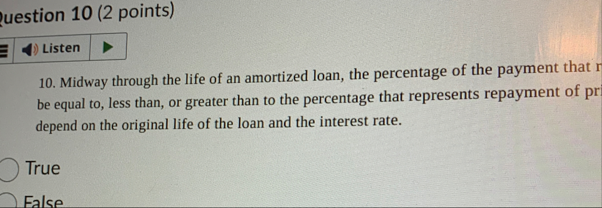 uestion 1 0 ( 2 points ) 1 0 . Midway through the