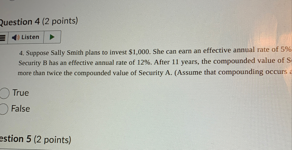 2 uestion 4 ( 2 points ) 4 . Suppose Sally Smith