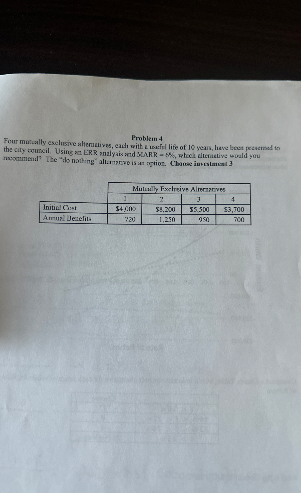 A home Problem 4 Four mutually exclusive