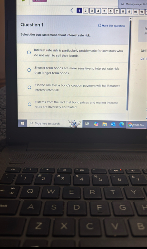 Memory usage 2 6 1 1 2 3 4 5 6 7 9 1 0 1 1