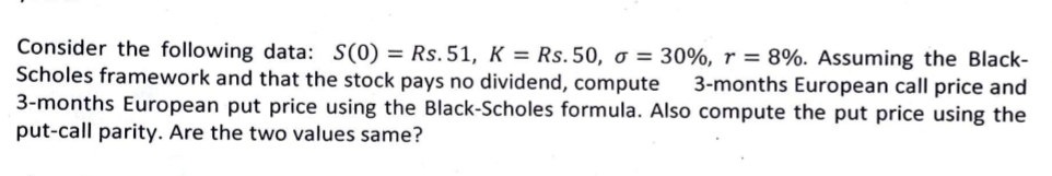 Consider the following data: S ( 0 ) = R s . 5 1