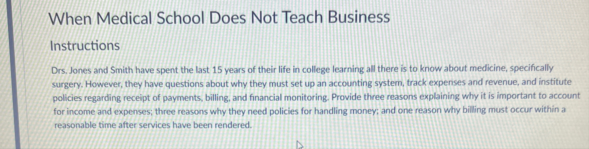 When Medical School Does Not Teach Business