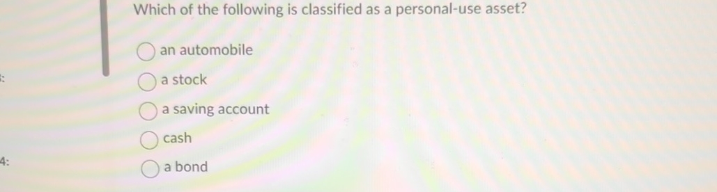 Which of the following is classified as a