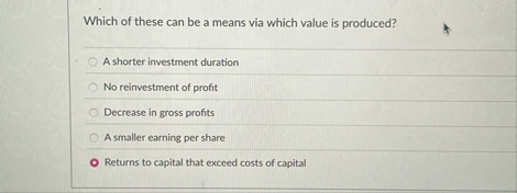Which of these can be a means via which value is