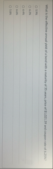 What is the effective annual yield of a bond with