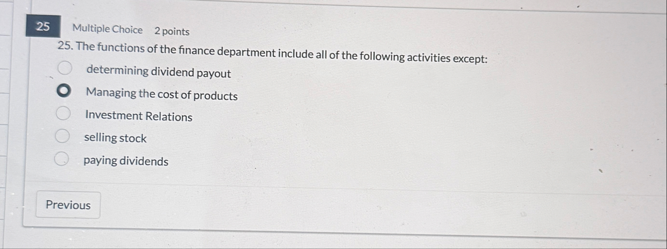 2 5 Multiple Choice 2 points 2 5 . The functions