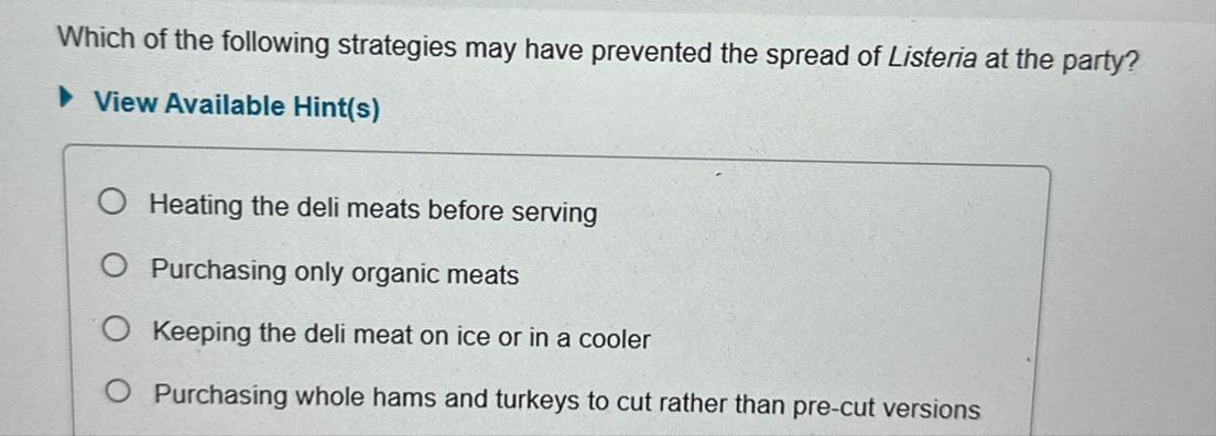 Which of the following strategies may have