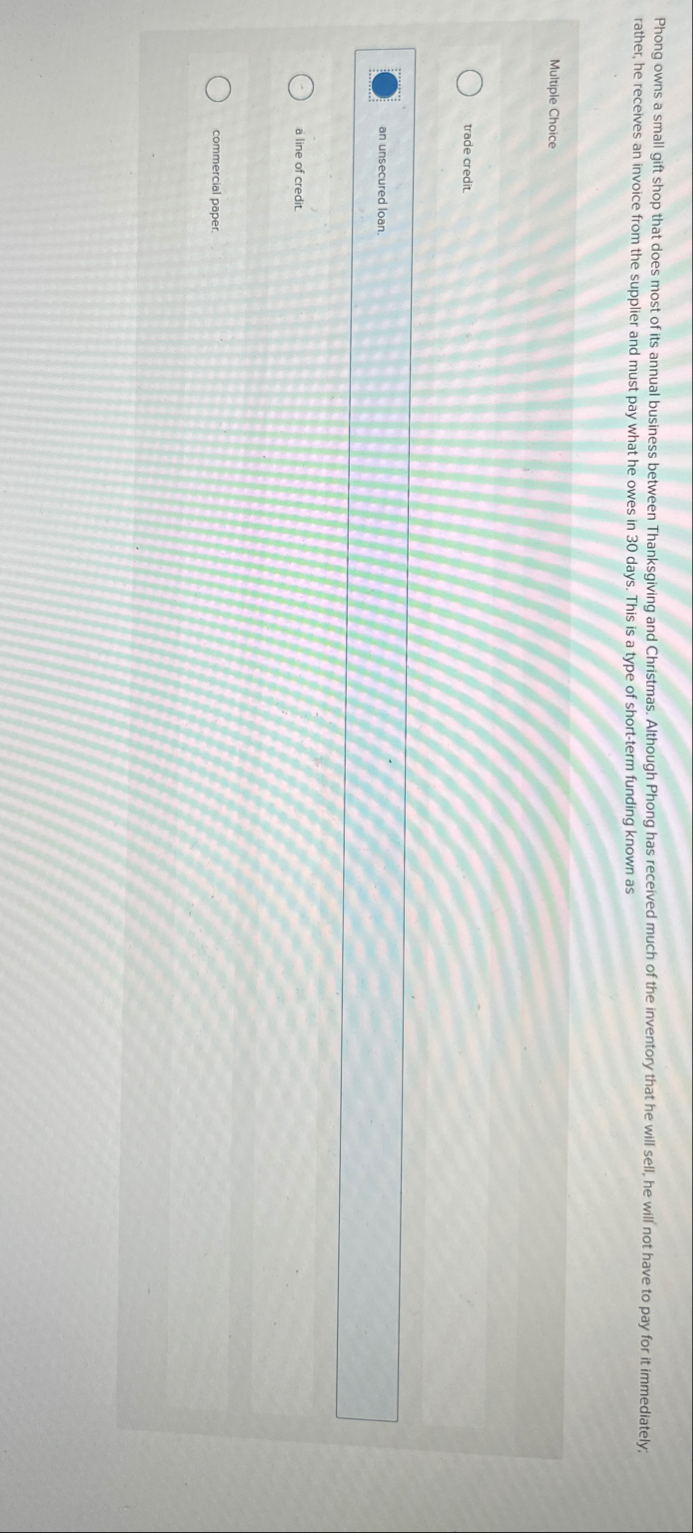 rather, he receives an invoice from the supplier