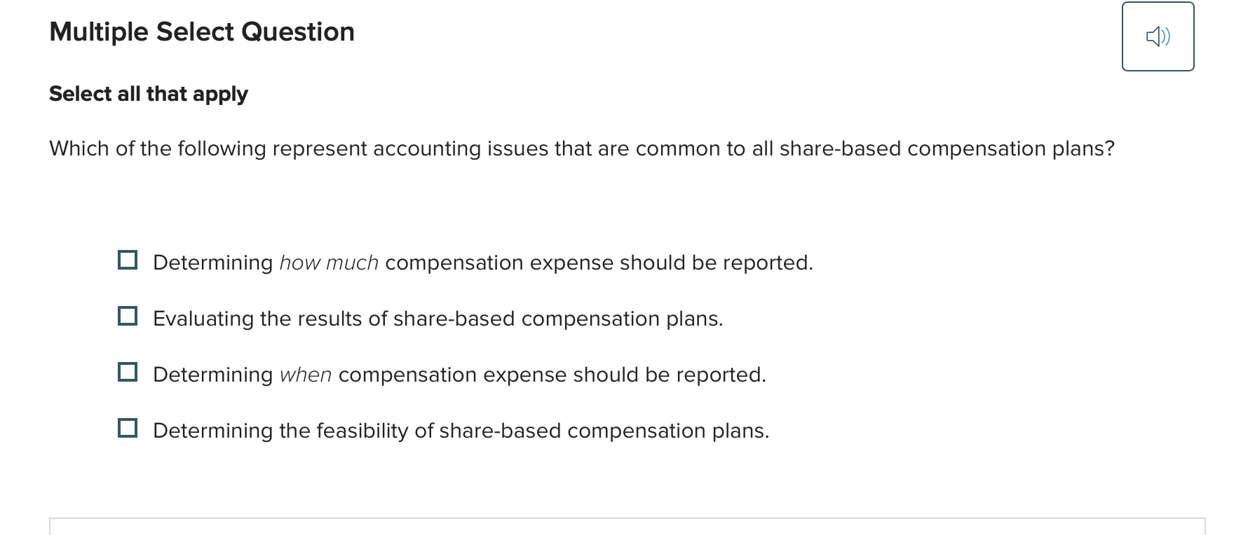 answer this Multiple Select Question Select all